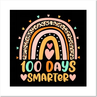 100 Days Smarter Rainbow Happy 100Th Day Of School Teacher Posters and Art